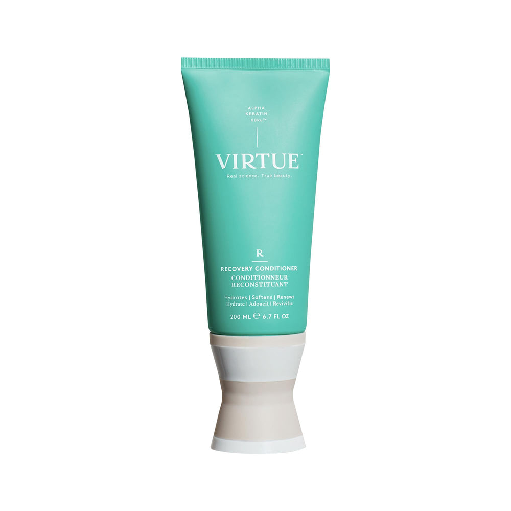 VIRTUE Recovery Conditioner bottle front shows keratin care for softer hair