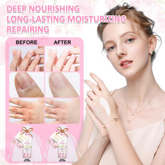 VISCOO cherry blossom fragrance hand cream delivers light, quick-absorbing moisture.