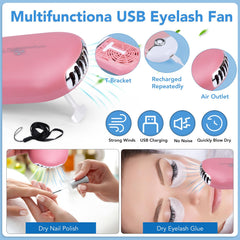 Viscoo lash extension kit lash fan enabling fast, precise glue application during practice.