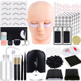 VISCOO eyelash extension kit mannequin head for realistic practice and precise grafting basics.