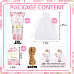 VISCOO hand cream design features baby girl pink flowers for festive decor.