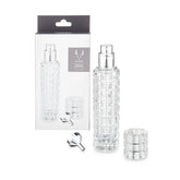 Viski martini atomizer glass canister for precise vermouth misting in cocktails.