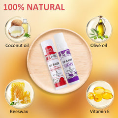 VISRIE lip balm beeswax formula close-up showing natural texture for smooth application.