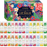 VISRIE lip balm bulk 128-pack display for bulk gifting and daily lip care.
