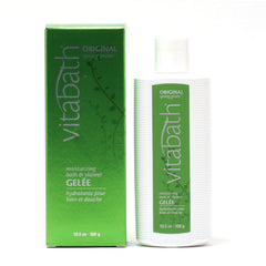 Vitabath Original Spring Green Gelee bottle for moisturizing bath and shower routines with gentle hydration.