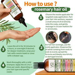VITAL AFFAIR castor oil bottle application for nourishing, thicker-looking hair.