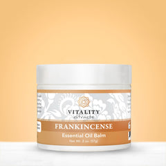 Creamy texture of Vitality Frankincense Balm ready for application.