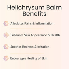 Vitality Helichrysum Balm ingredients closeup highlights beeswax and oils for nourished-looking skin