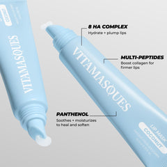 Vitamasques coconut-scented overnight lip mask close-up for hydration.