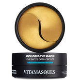 Vitamasques Golden Hydrogel Eye Pads closeup, cooling under-eye care