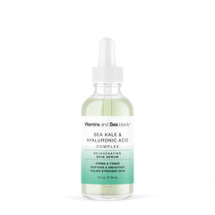 Vitamins and Sea Beauty rejuvenating serum bottle highlights intense hydration for plump skin