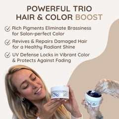 VITAMINS salon-toner application shot shows quick at-home toning between visits