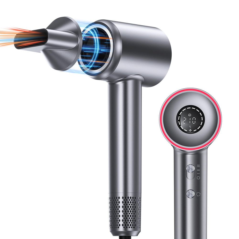 VivaEase hair dryer 1400W motor delivers powerful airflow for fast professional drying.