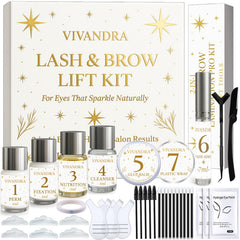 Vivandra 2-in-1 lash lift brow lamination kit box for easy home use