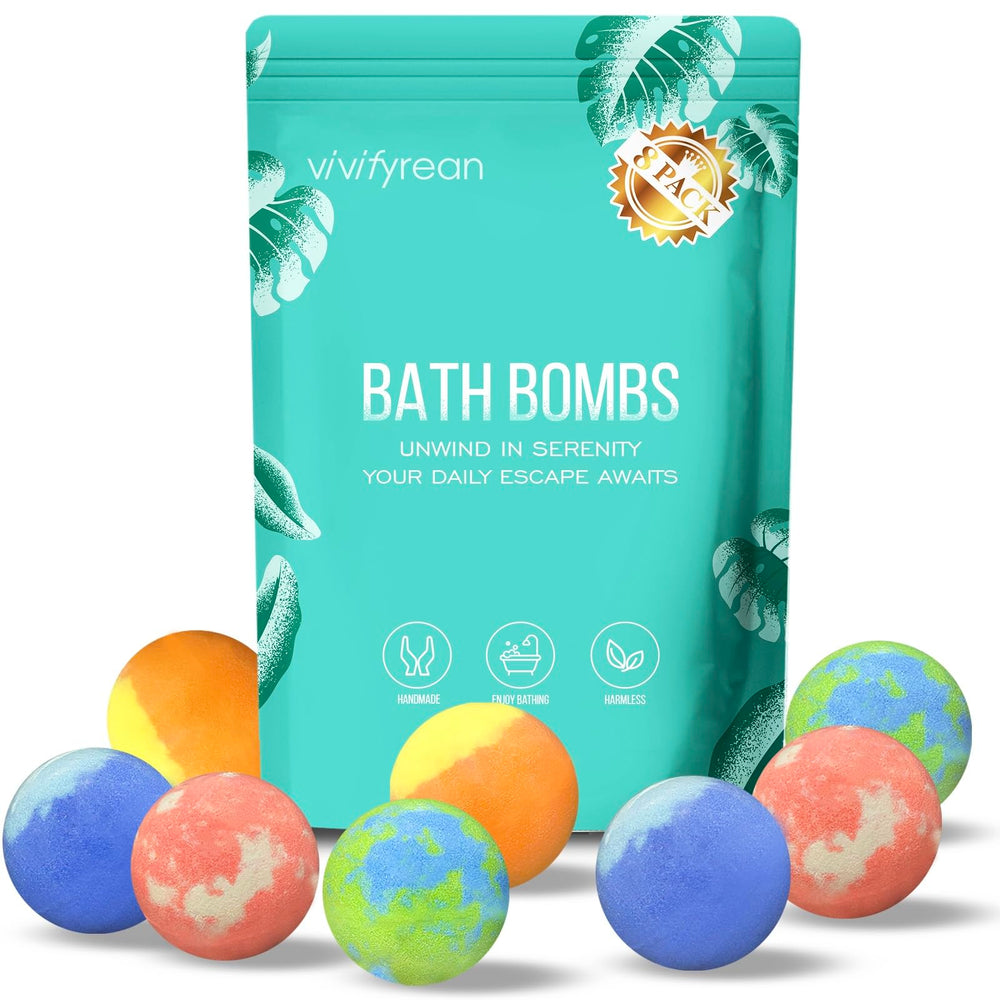 Vivifyrean bath bombs gift set packaging for gifting and travel