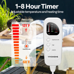 VIVOHOME Massage Table Warmer detachable connector ready for safe machine washing