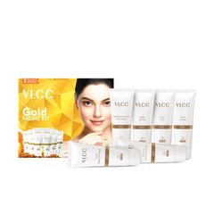 VLCC Natural Sciences Gold Facial Kit scrub texture close-up highlights gentle exfoliation