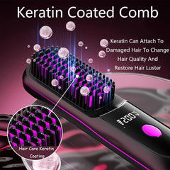Nvnvske Go Brush Pro anti-scald ceramic teeth for smooth passes.