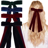 VOBOBE black velvet hair bow with clip for everyday, refined style.