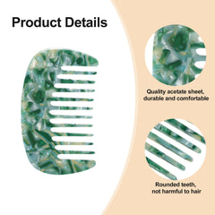 VOCOSTE peine ancho antiestático para cabello rizado en esmeralda