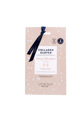 VOESH Collagen Gloves Trio close-up pack demonstrates spa-at-home care with vegan masks
