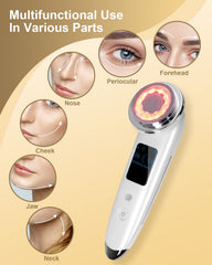 VOFEL Face Massager eye mode close-up demonstrates targeted massage for eye area.