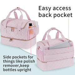 VOFIpremiAm nail organizer case side pockets for polish remover and accessories.