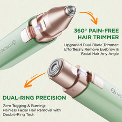 VOGCREST eyebrow trimmer in use for brow shaping