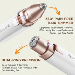 VG VOGCREST built-in LED light improves visibility during precision grooming