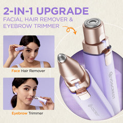 VG VOGCREST purple 2-in-1 eyebrow trimmer close-up for precise grooming.