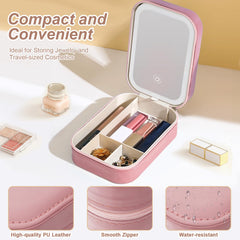 Voioe four-compartment design keeps mini foundations, lipsticks, and rings organized.
