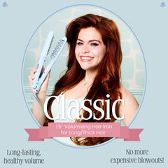 VOLOOM Classic checkerboard plate close-up showing volume pockets for fuller hair.