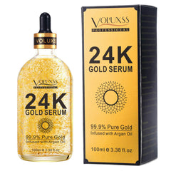 Voluxss 24K Gold Serum packaging signals premium skincare for daily radiance