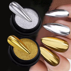 Vonrui silver gold nail chrome powder bottles for salon-grade chrome finish.