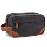 Vorspack travel toiletry bag in dark grey front view for organized packing