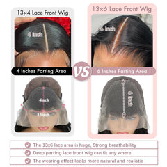 Vorynix 13x6 lace front wig demonstrates flexible parting options