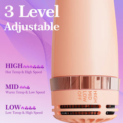 Voseki negative ions flow image highlights frizz control and shine.