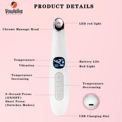 Vowleike Eye Lift Wand vibration massage supports gentle puffiness reduction and circulation.