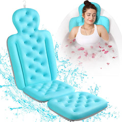 VOXOR full-body bath pillow ocean blue outer view for spa-like comfort