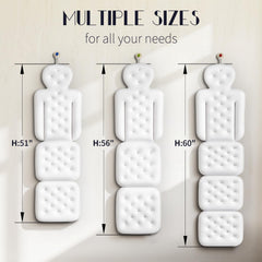 VOXOR full body bath pillow thick 2.3in providing luxurious back and spine support.