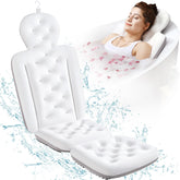 VOXOR full body bath pillow underside with suction cups securing to tub.