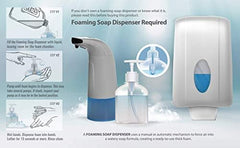 Voyager Mango Foaming Hand Soap pump in use with rich lather.