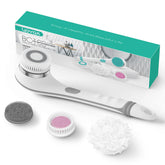 VOYOR electric body brush with 360-degree rotation for deep cleansing and exfoliation.