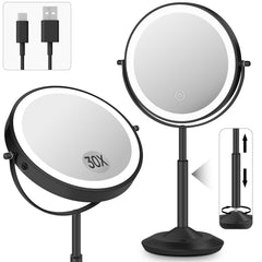 VPU makeup mirror doublesided 30x magnification enables precise eyeliner.