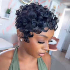 VRZ Pixie Cut Wig daily wear look demonstrates easy styling and comfort.