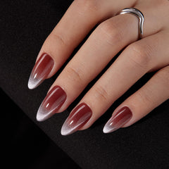 VSALON kit includes cat-eye ombre nails with French tip for chic looks.