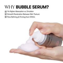VT COSMETICS Bubble Serum foamy bubbles closeup for refreshing texture and absorption.