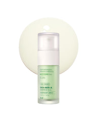 VT COSMETICS Cica Reti-A Retinol Essence bottle closeup for silky, balanced skin texture.