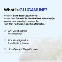 VT COSMETICS Glucamune toner snow mushroom texture highlights gentle hydration.