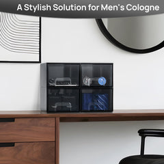 Vtopmart bathroom-countertop organizer protecting items from dust with sleek look